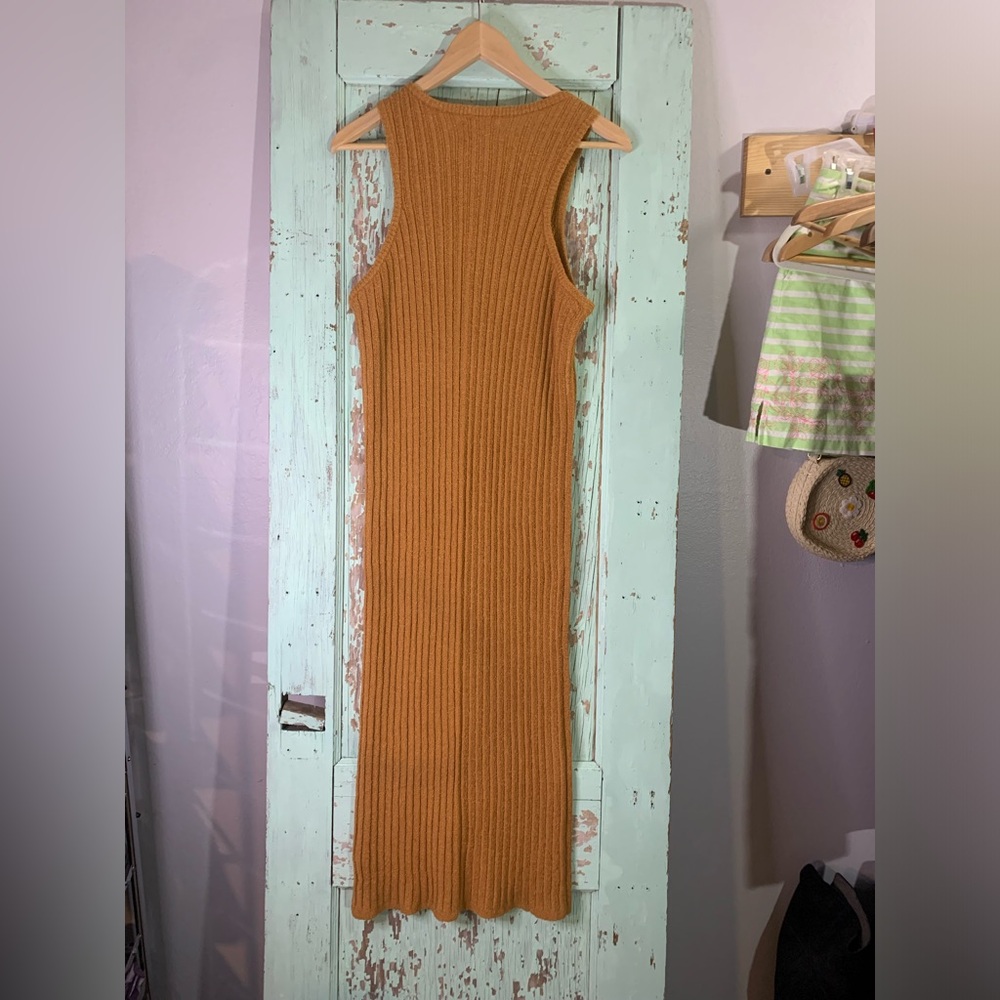 Women’s ASOS mustard sleeveless maxi dress sz 8 Preloved good condition #hippie - Picture 2 of 5
